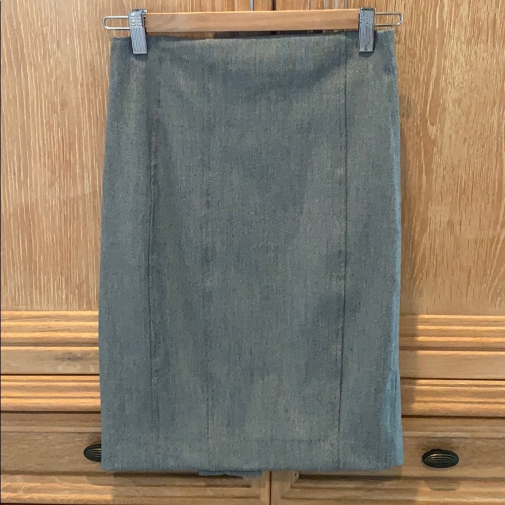 Express grey pleated pencil skirt